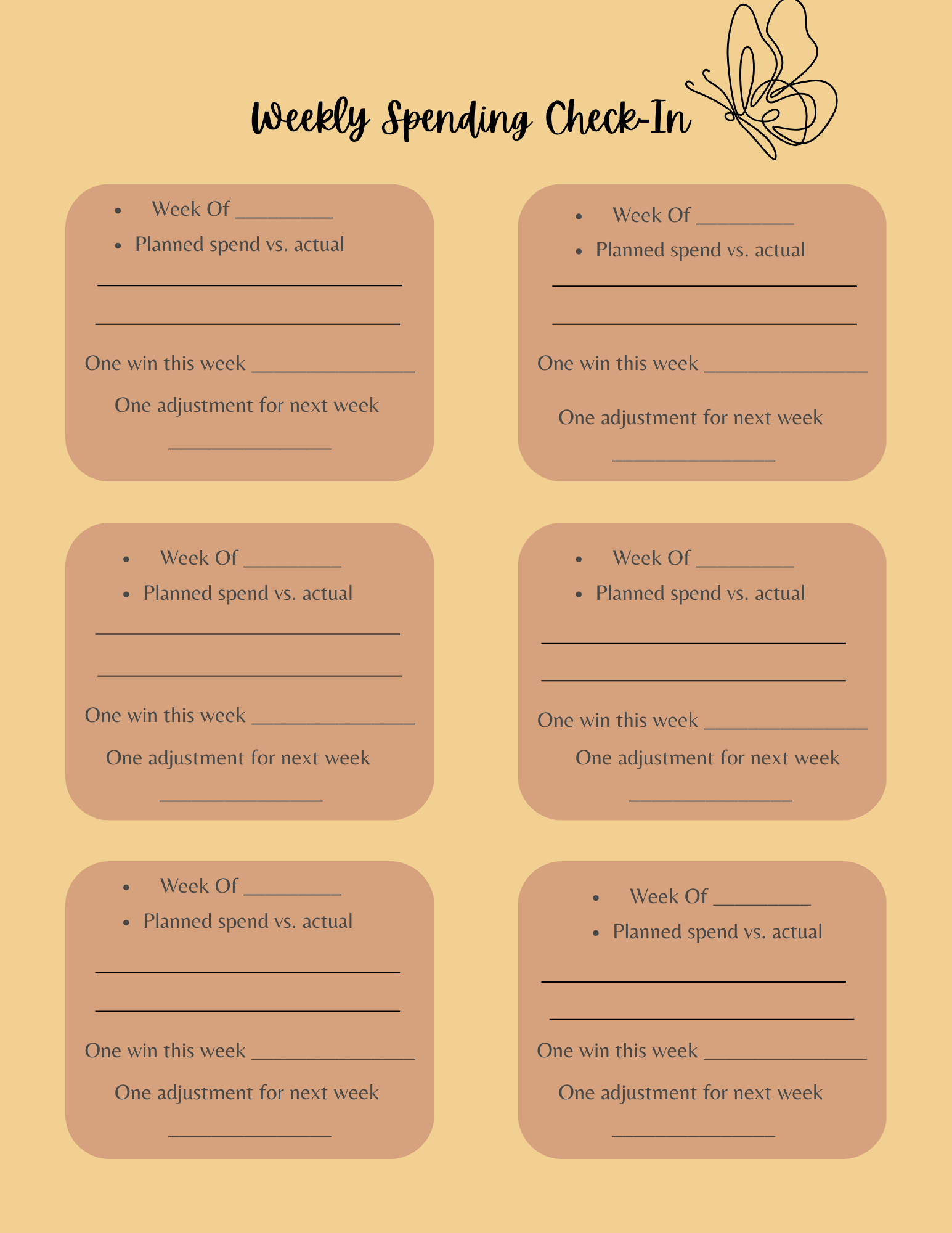 Financial Reset Planner