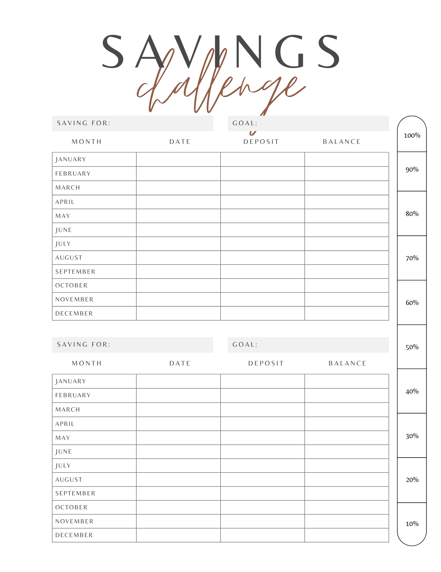 Savings Challenge