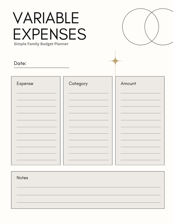 Monthly Budget Planner
