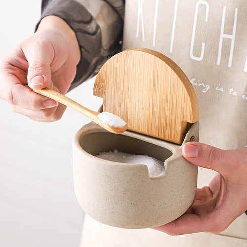 Bamboo Ceramic Spice Set