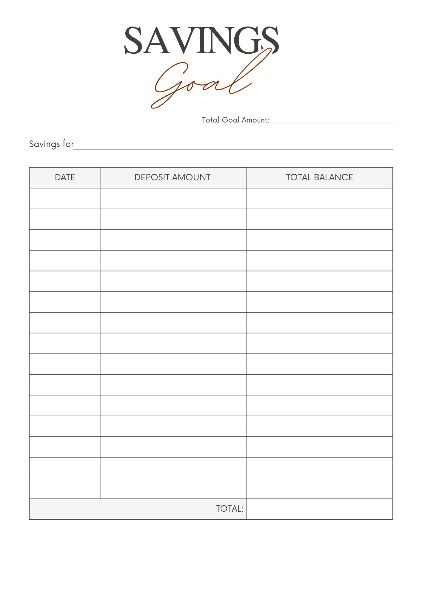 Minimalist Cash Stuffing Binder Envelopes - 4 Page Digital Set