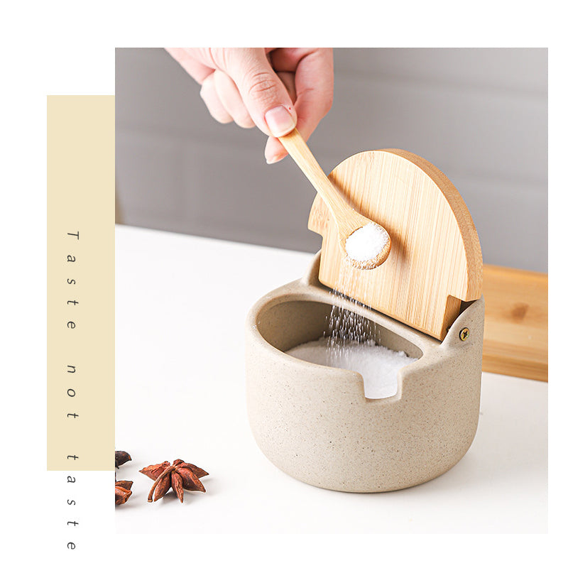 Bamboo Ceramic Spice Set