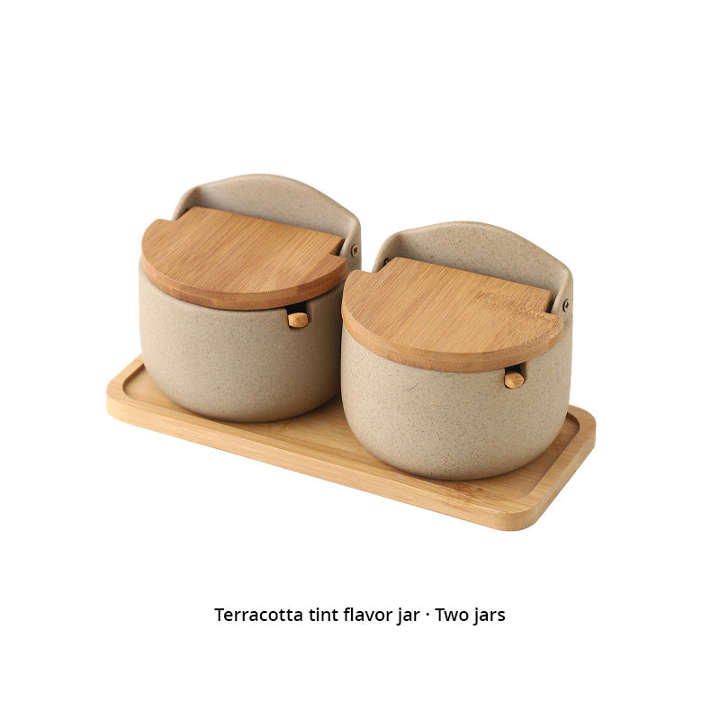 Bamboo Ceramic Spice Set