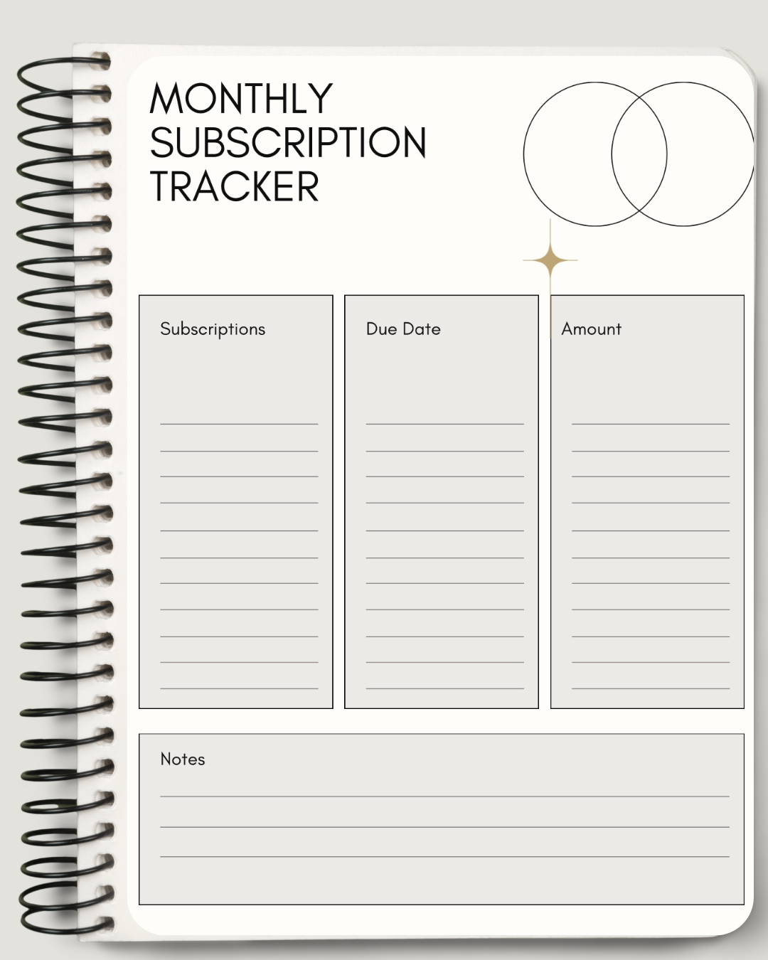 Monthly Subscription tracker
