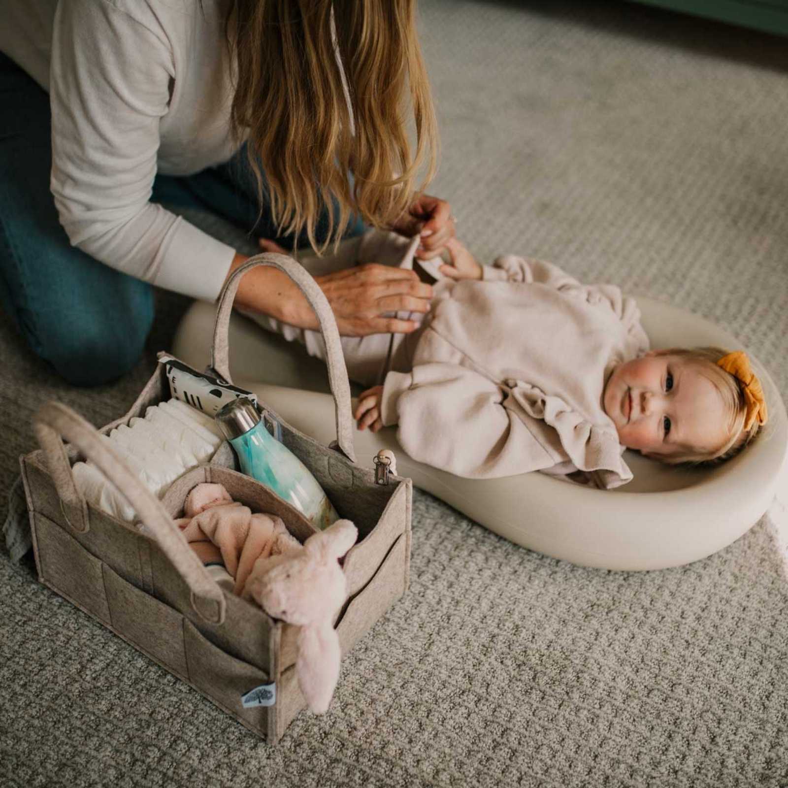 Ultimate Baby Organizer Caddy | Felt Diaper & Nursery Storage