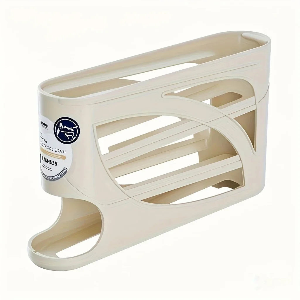 Sleek Egg Organizer Rack | Gravity-Fed Storage