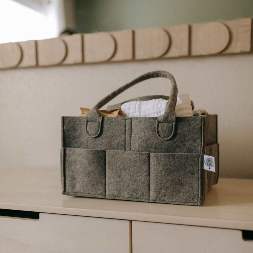 Ultimate Baby Organizer Caddy | Felt Diaper & Nursery Storage