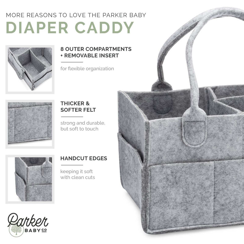 Ultimate Baby Organizer Caddy | Felt Diaper & Nursery Storage