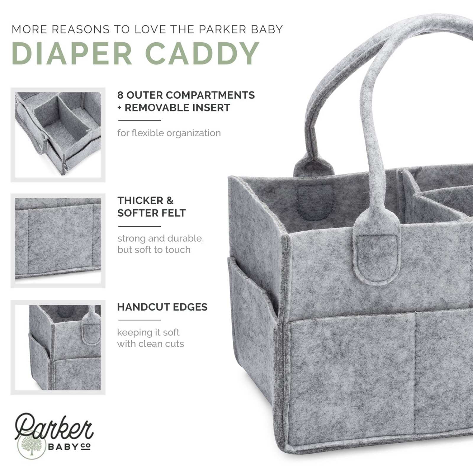 Ultimate Baby Organizer Caddy | Felt Diaper & Nursery Storage