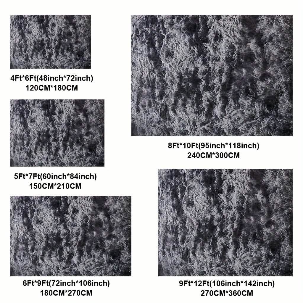 Cozy Gray Plush Area Rug