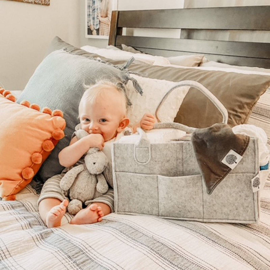 Ultimate Baby Organizer Caddy | Felt Diaper & Nursery Storage