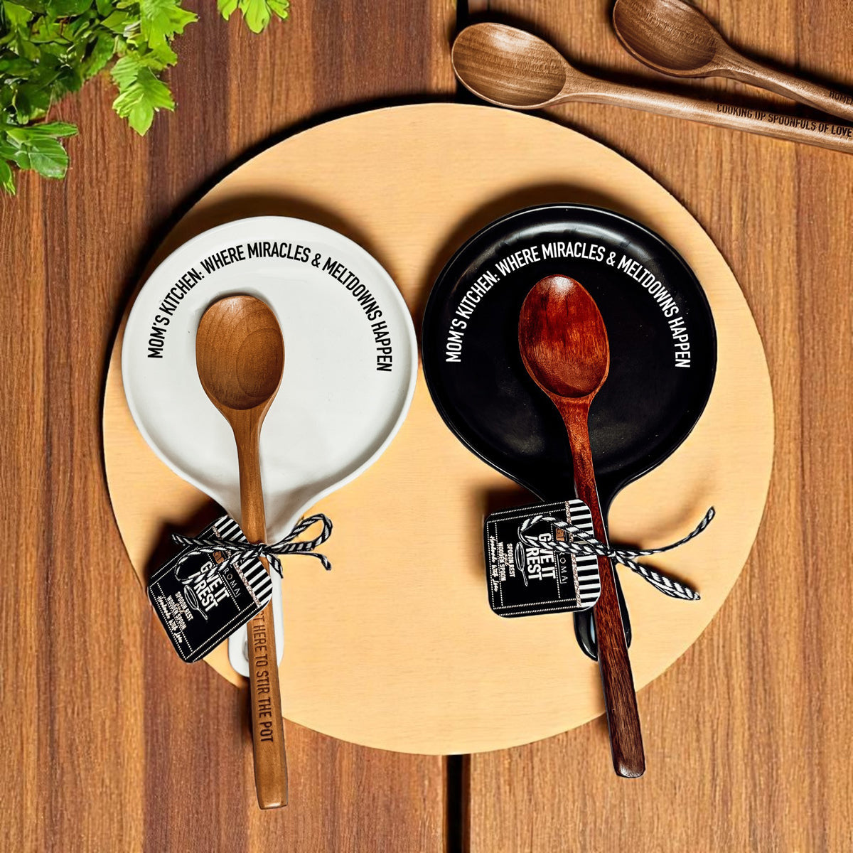 Porcelain Spoon Rest | Kitchen Command Center Decor
