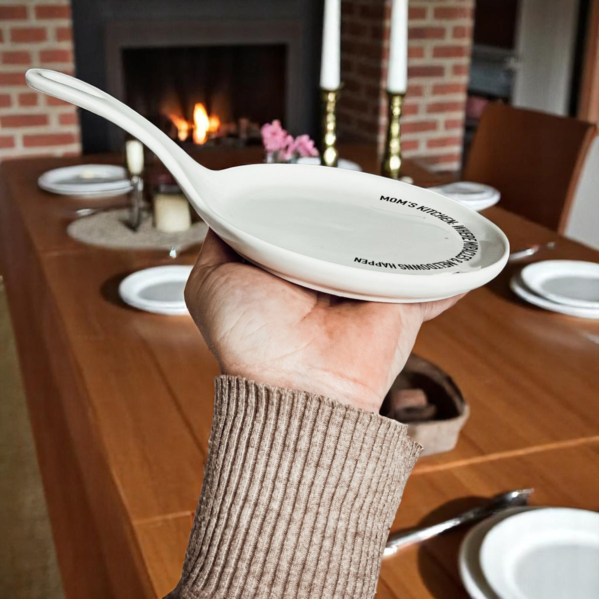Porcelain Spoon Rest | Kitchen Command Center Decor