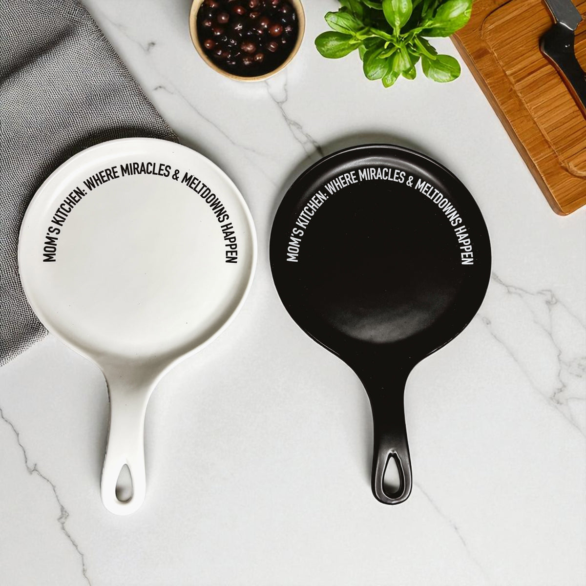 Porcelain Spoon Rest | Kitchen Command Center Decor