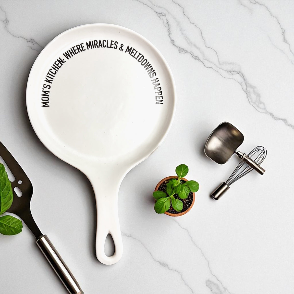 Porcelain Spoon Rest | Kitchen Command Center Decor