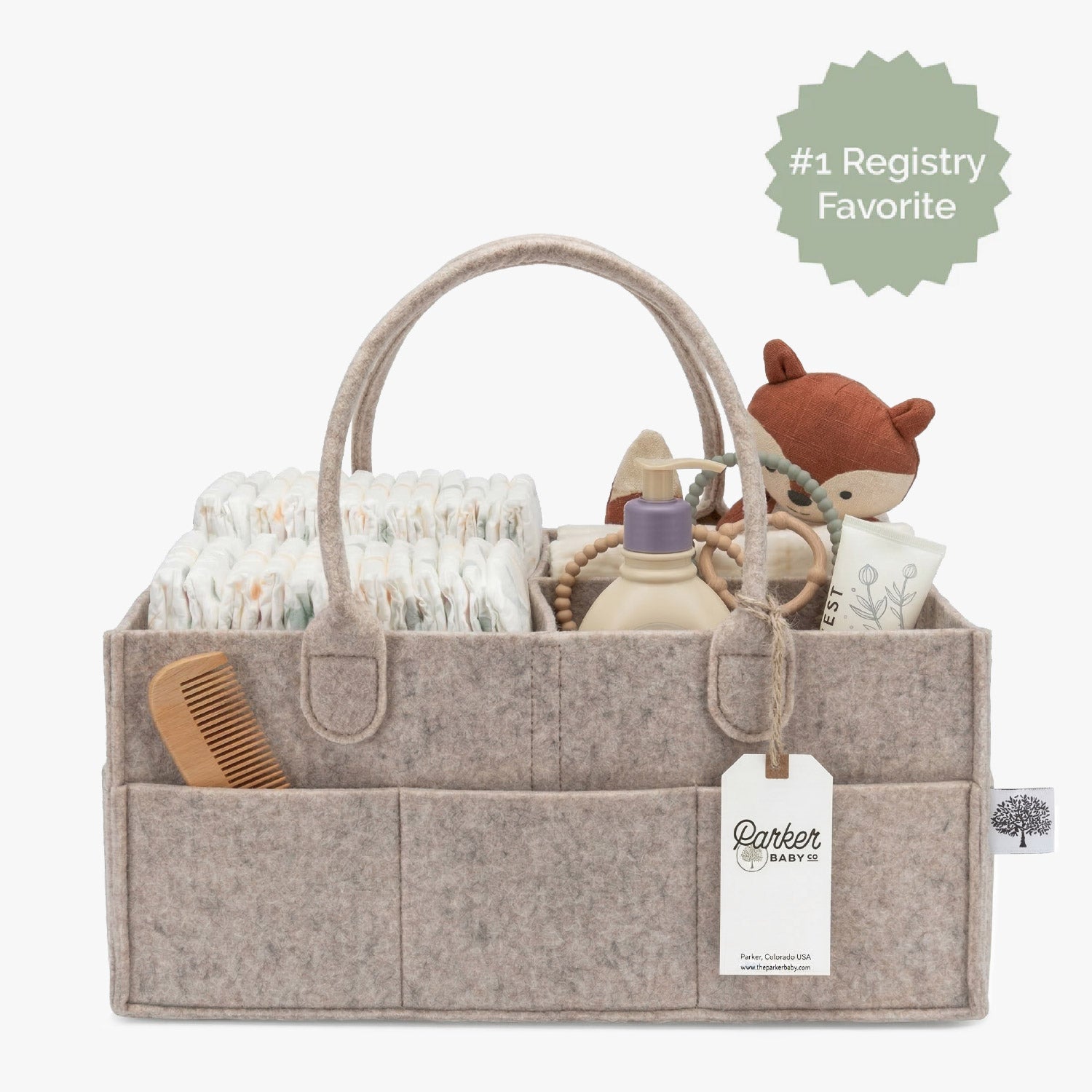 Ultimate Baby Organizer Caddy | Felt Diaper & Nursery Storage