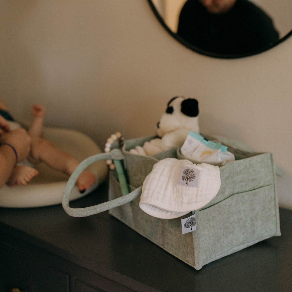 Ultimate Baby Organizer Caddy | Felt Diaper & Nursery Storage