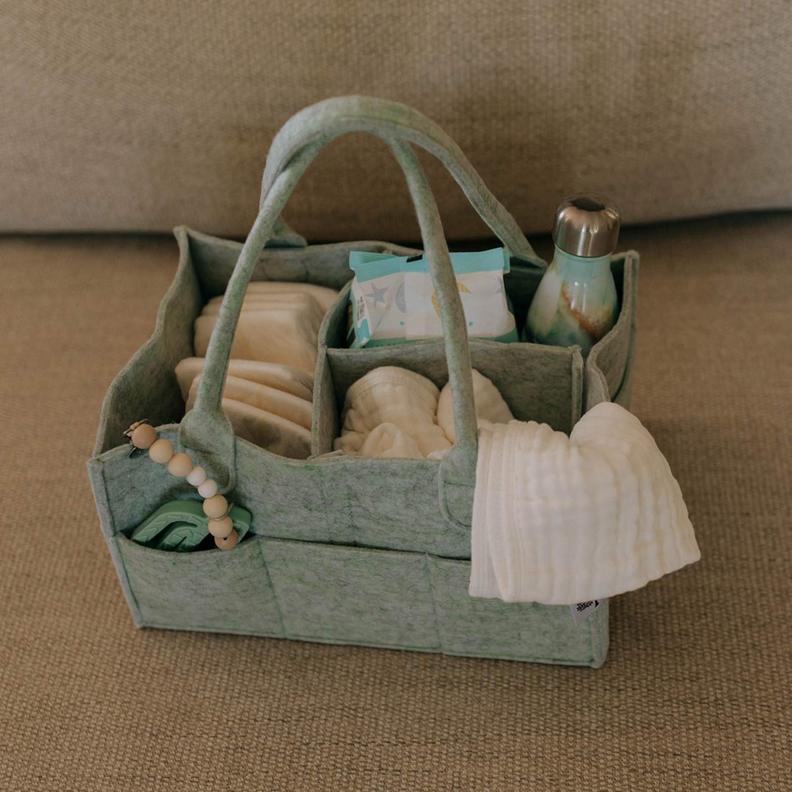 Ultimate Baby Organizer Caddy | Felt Diaper & Nursery Storage