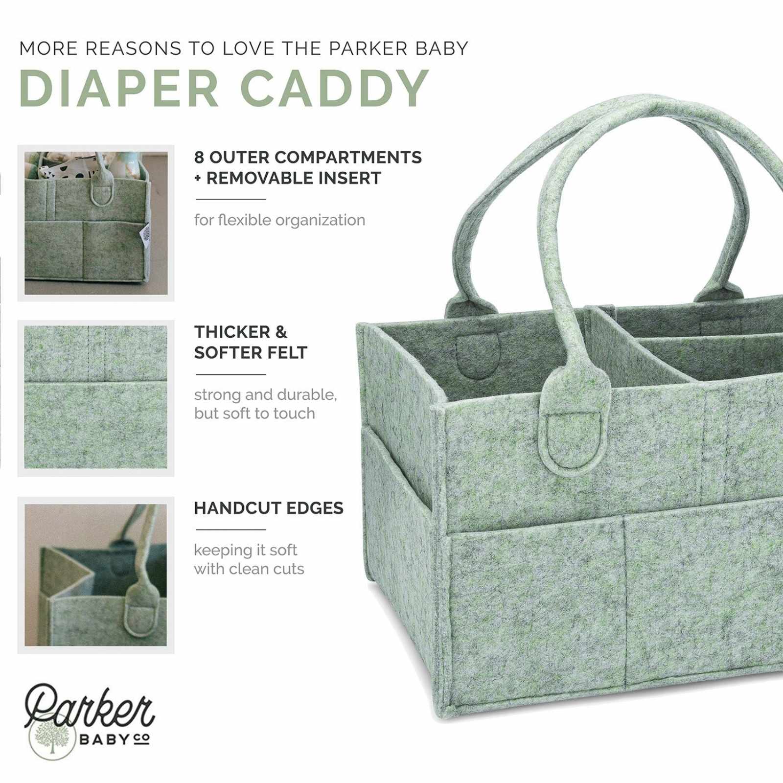 Ultimate Baby Organizer Caddy | Felt Diaper & Nursery Storage
