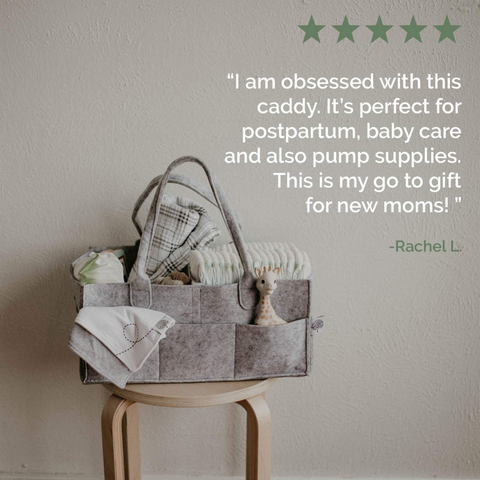 Ultimate Baby Organizer Caddy | Felt Diaper & Nursery Storage