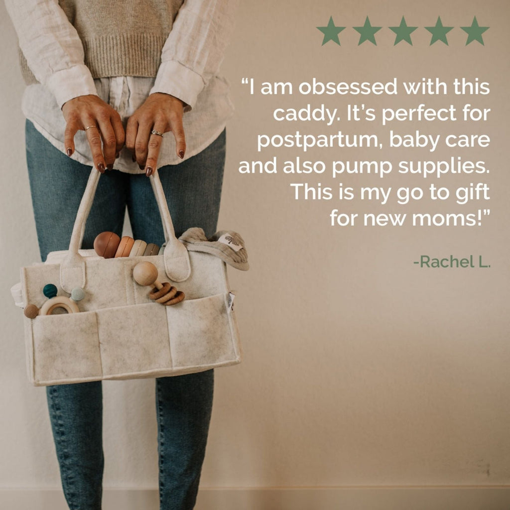 Ultimate Baby Organizer Caddy | Felt Diaper & Nursery Storage