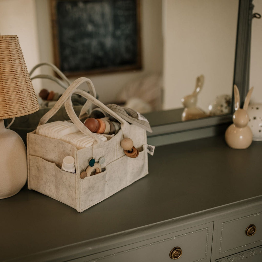 Ultimate Baby Organizer Caddy | Felt Diaper & Nursery Storage